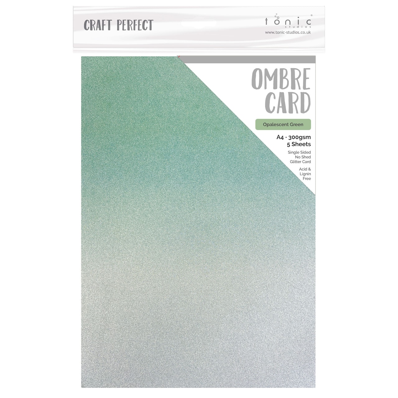 Craft Perfect Opalescent Green Glitter Cardstock, 8.5" x 11"